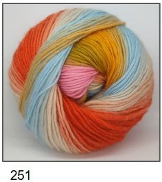 Rainbow Spun 8ply Acrylic