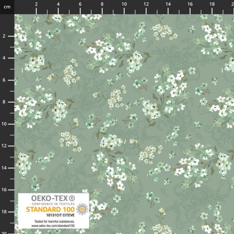 Petite Meadows | Flower Posies | Green/White 4512-047