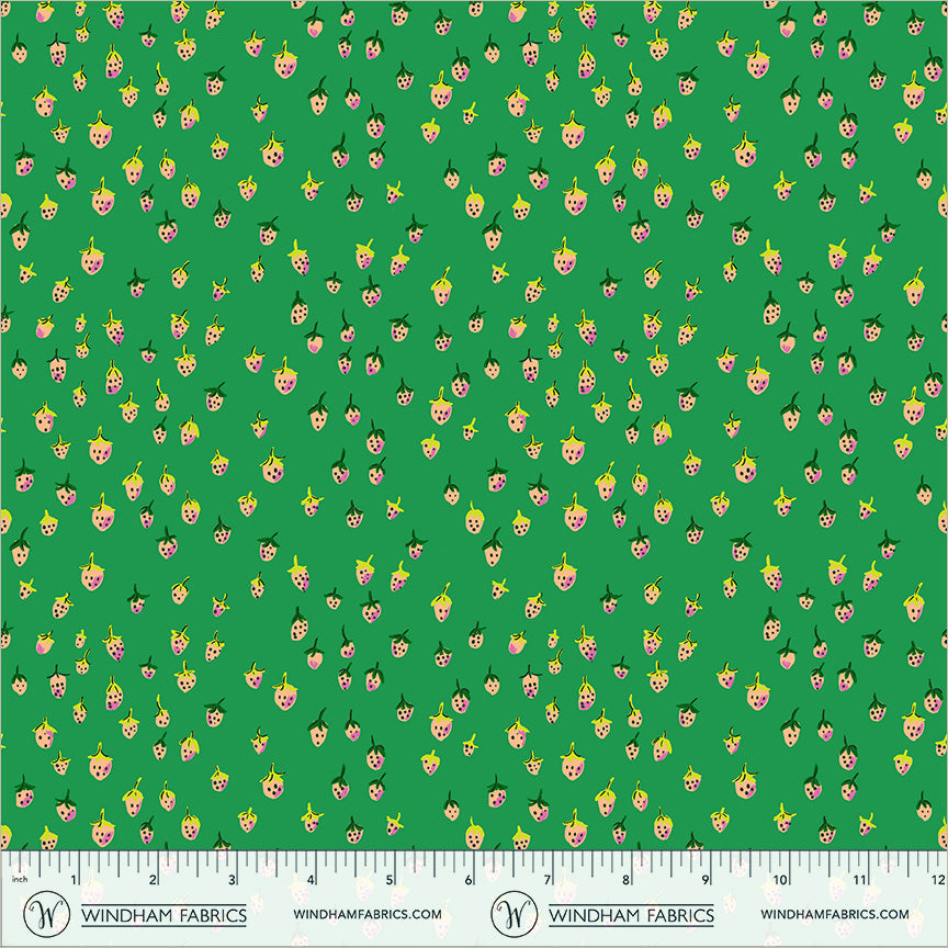 Heather Ross Favourites | Field Strawberries | Jade 50899D-12