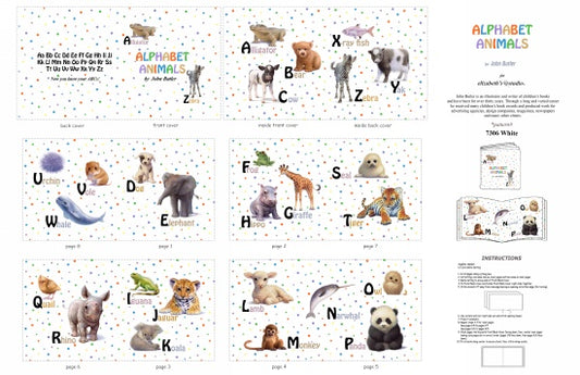 Alphabet Book Panel 90cm | 7306-White