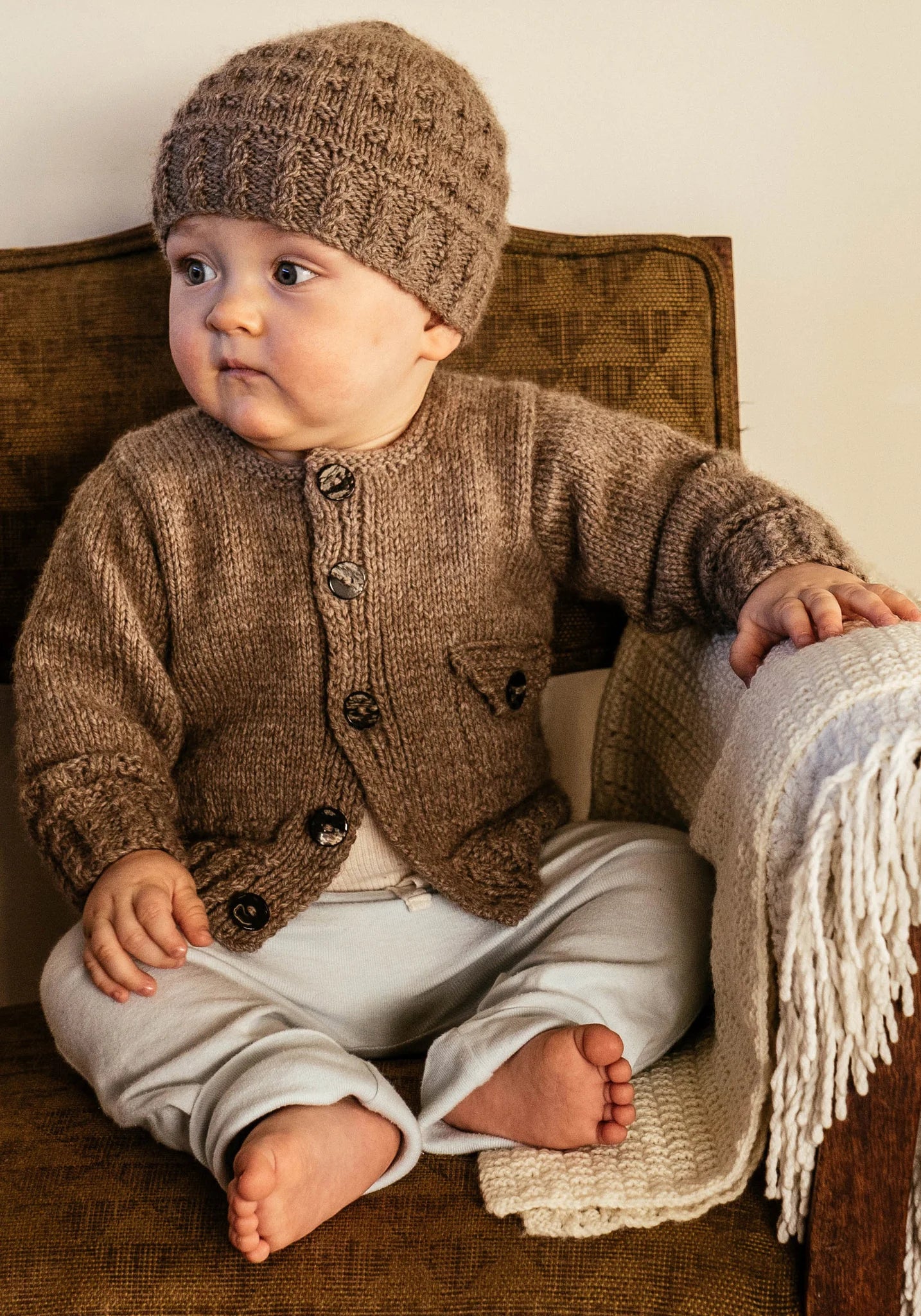 Boston Cardi & Beanie 8ply | Lisa F Design BC62
