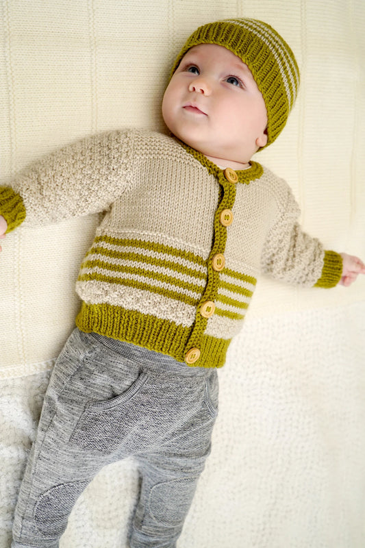 Eden Cardi & Beanie 8ply | Lisa F Design - BC70