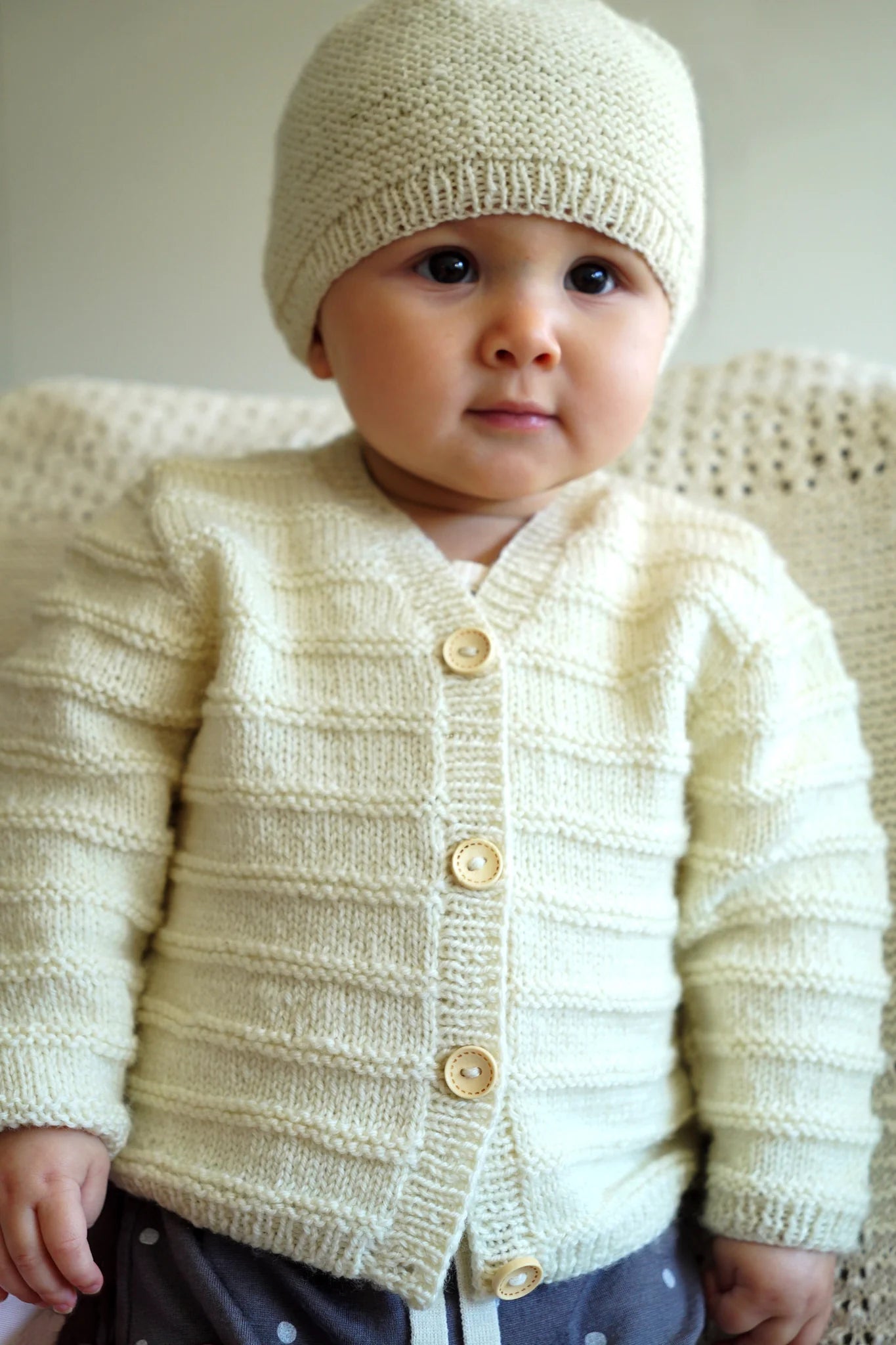 Augusta Cardi & Hat 4ply | Lisa F Design BC81