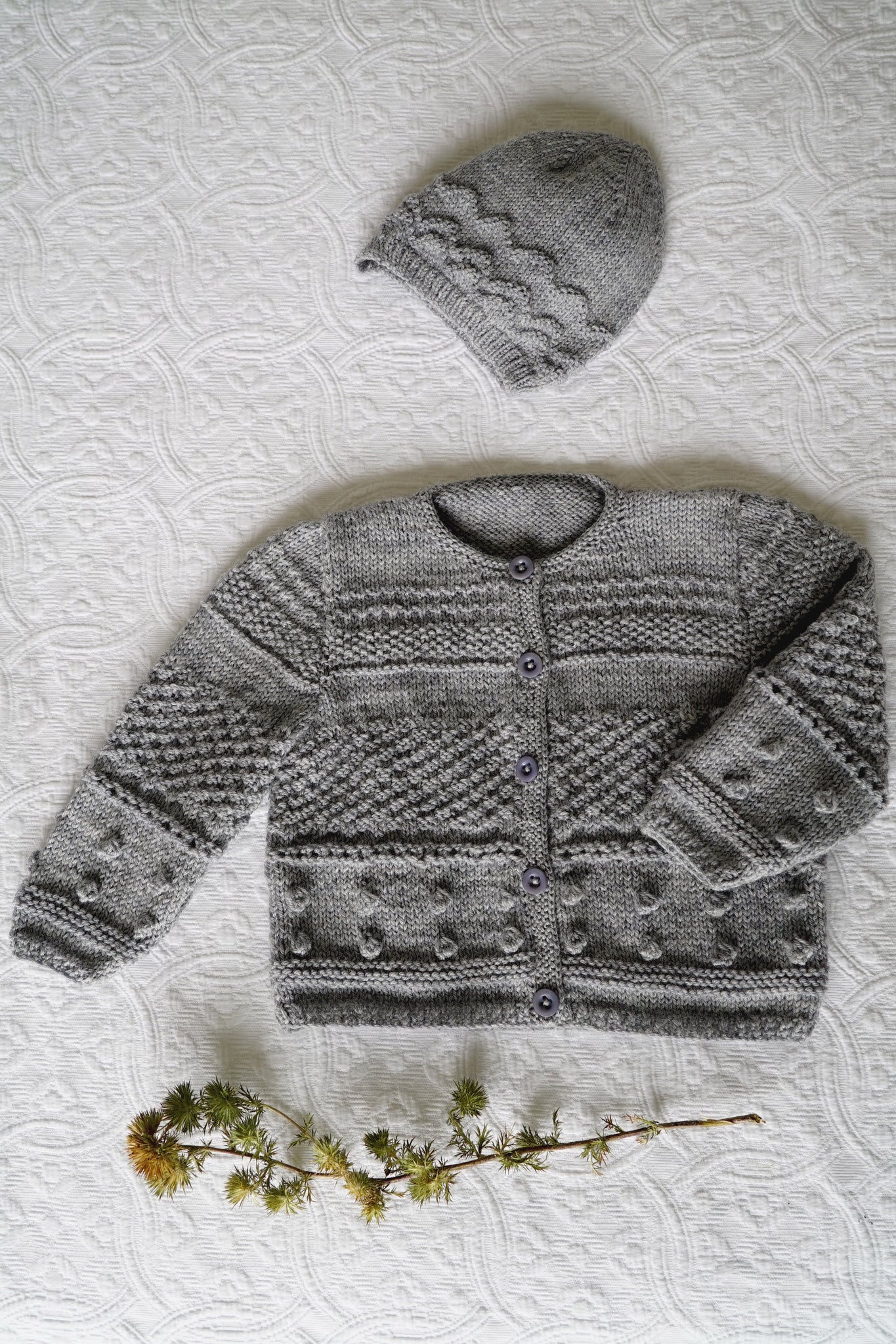 Frankie Cardi & Hat 4ply | Lisa F Design BC91