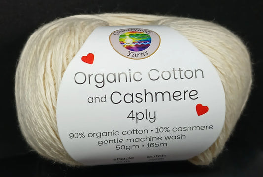 Organic Cotton and Cashmere 4ply