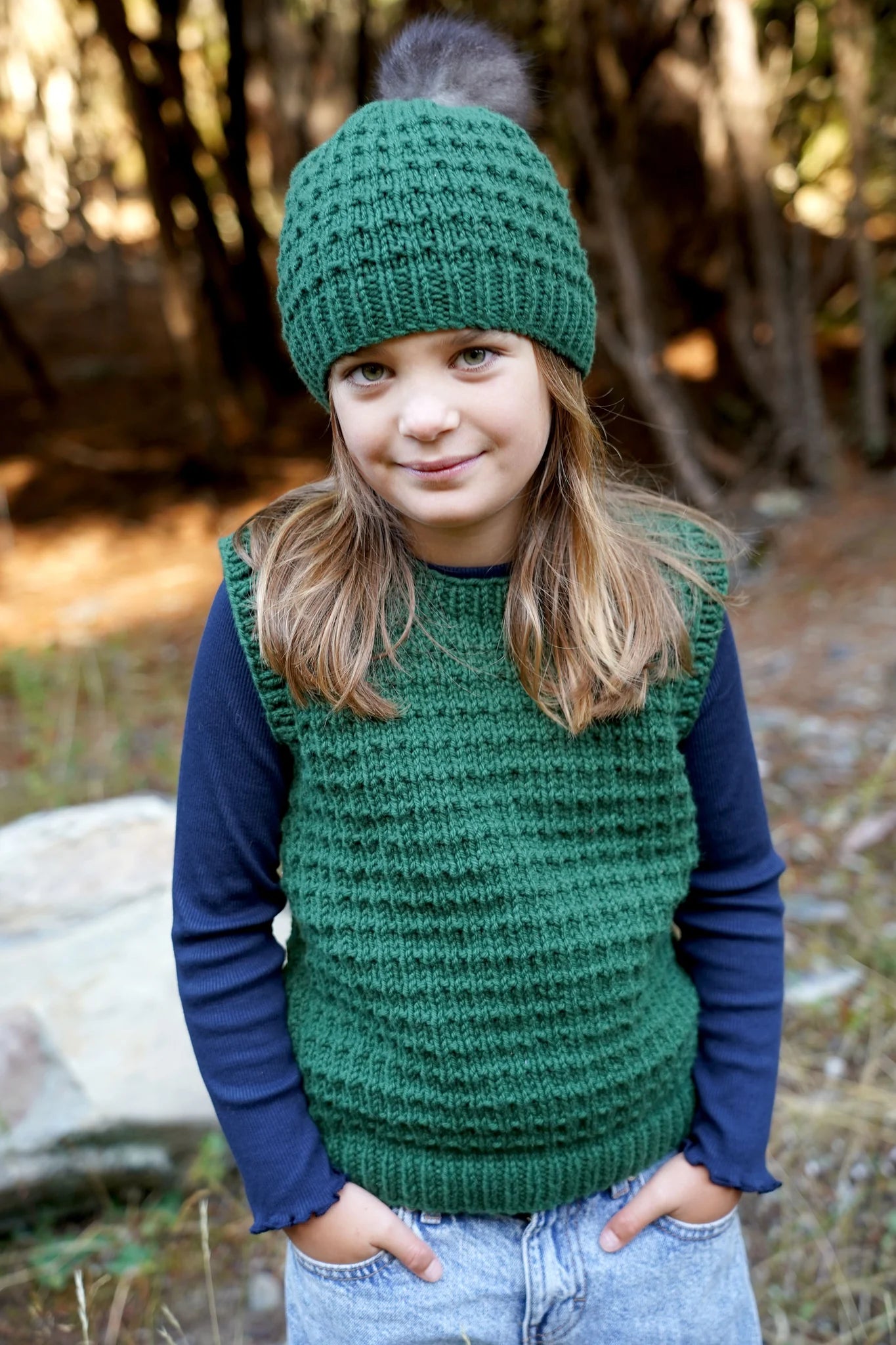 Keeley Vest & Hat 12ply | Lisa F Design LF59