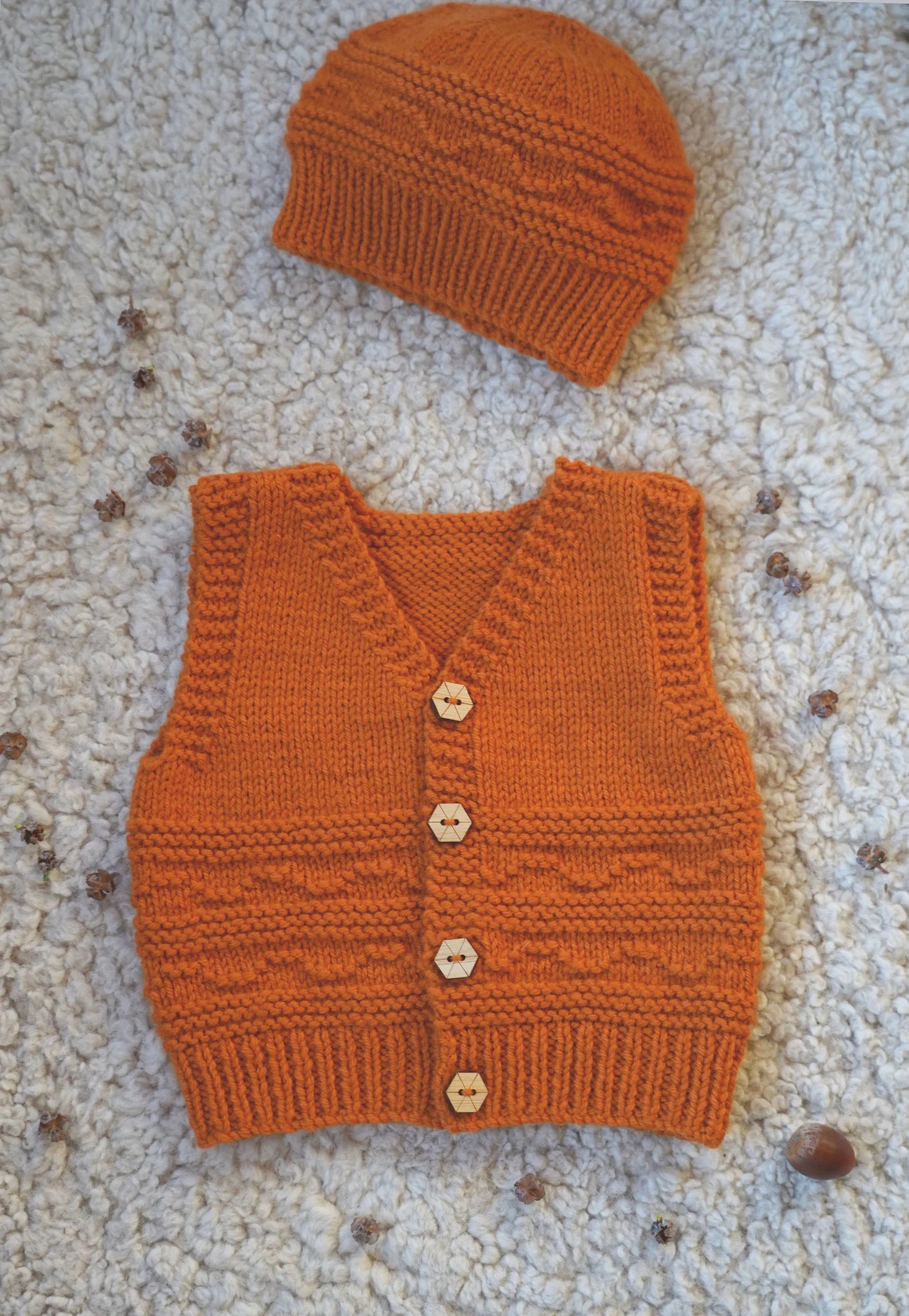 Finlay Vest & Hat 8ply | Lisa F Design BC145