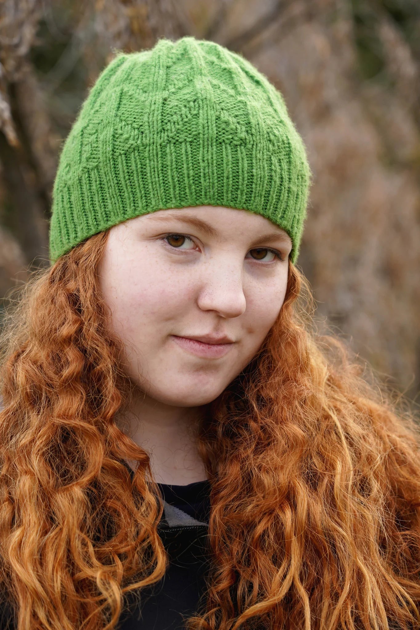 Green Hat 8ply | Lisa F Design HC52