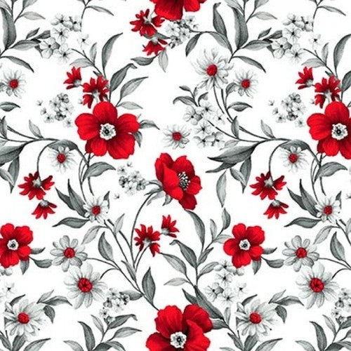Scarlet Days and Nights | Small Flowers | White HG3300-11