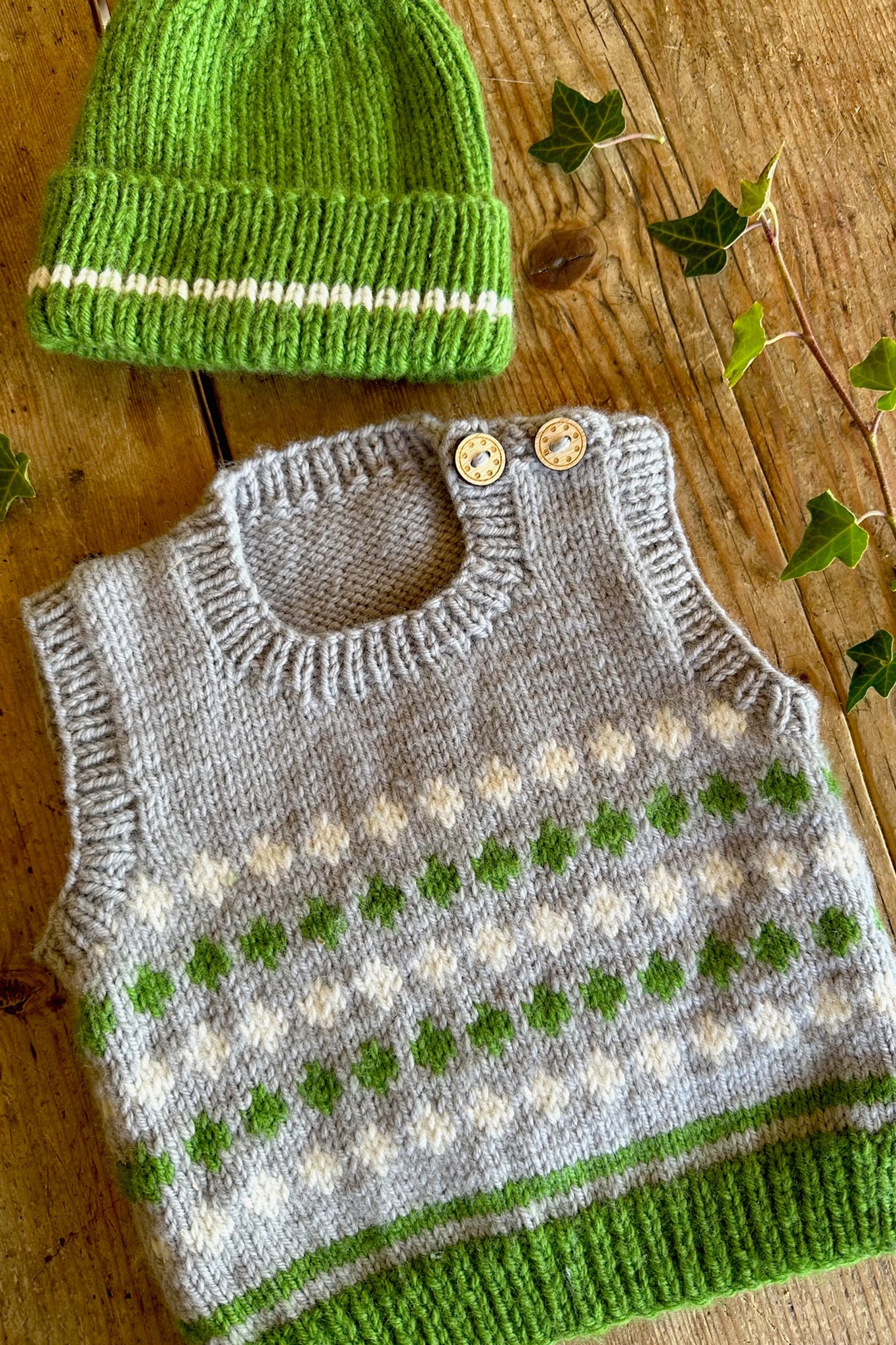 Cypress Vest & Beanie 8ply | Lisa F Design BC118