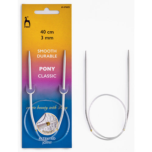 Pony Fixed Circular Aluminium Knitting Needles