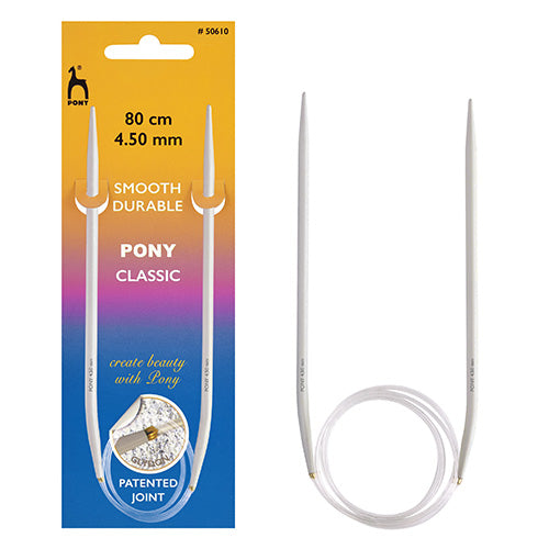 Pony Fixed Circular Aluminium Knitting Needles