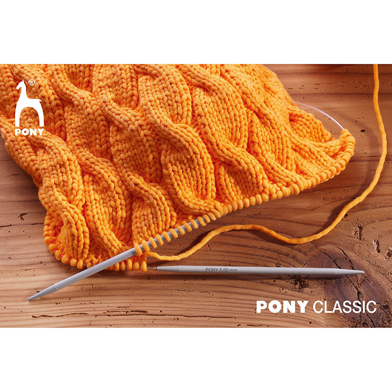 Pony Fixed Circular Aluminium Knitting Needles