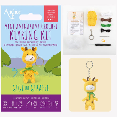 Anchor | Mini Amigurumi Key Ring Kit | Gigi the Giraffe