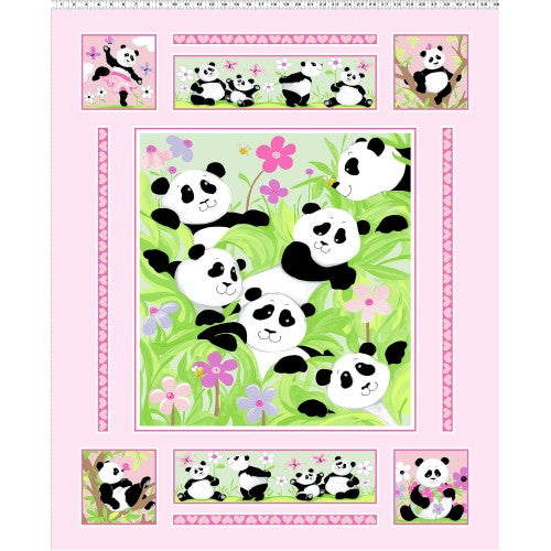 Panda Party 90cm Quilt Panel | 20425-520