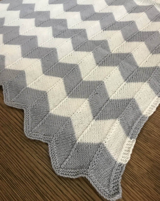 Chevron Blanket for Baby 4ply | The Kiwi Stitch & Knit Co