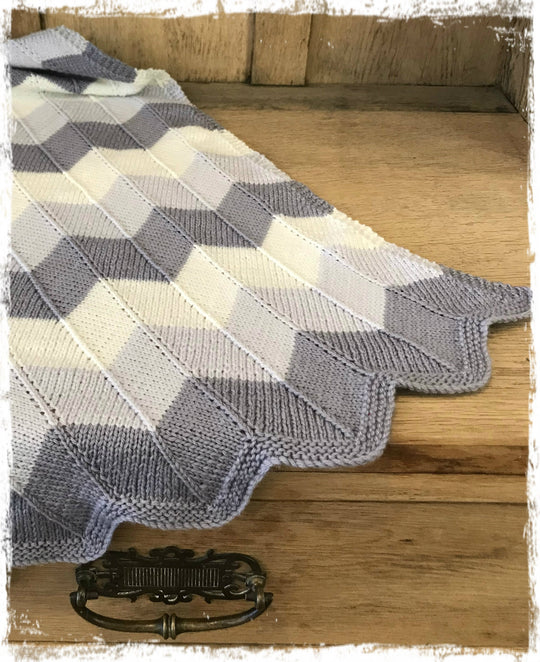 Chevron Blanket for Baby 4ply | The Kiwi Stitch & Knit Co