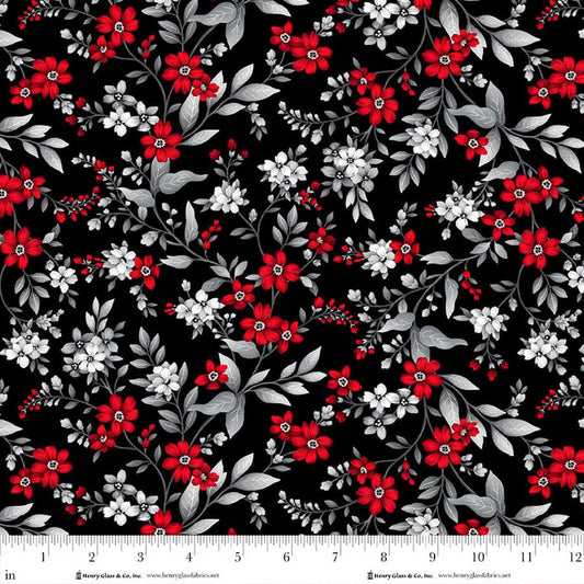 Scarlet's Treasure | Floral Vine | Black/Red HG3647-98