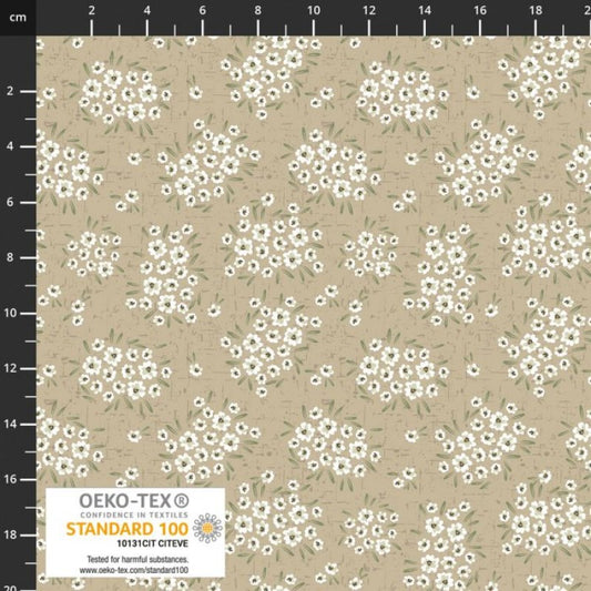 Petite Meadows | Cluster Flowers | White/Brown 4512-043