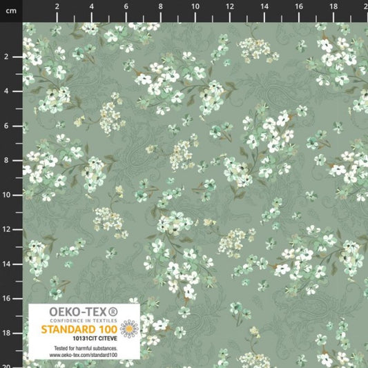 Petite Meadows | Flower Posies | Green/White 4512-047