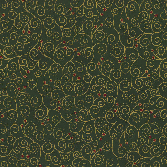 We Love Christmas | Scrolls | Green/Gold | 4591-808