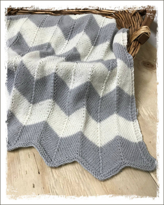 Chevron Blanket for Baby 4ply | The Kiwi Stitch & Knit Co