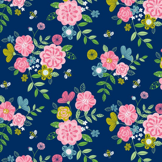 Wildflower Honey Floral Navy 802701