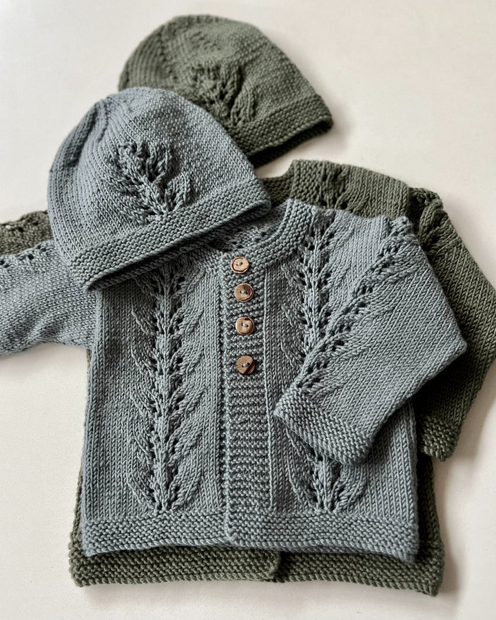 Abby Cardigan & Hat 8ply | The Kiwi Stitch & Knit Co