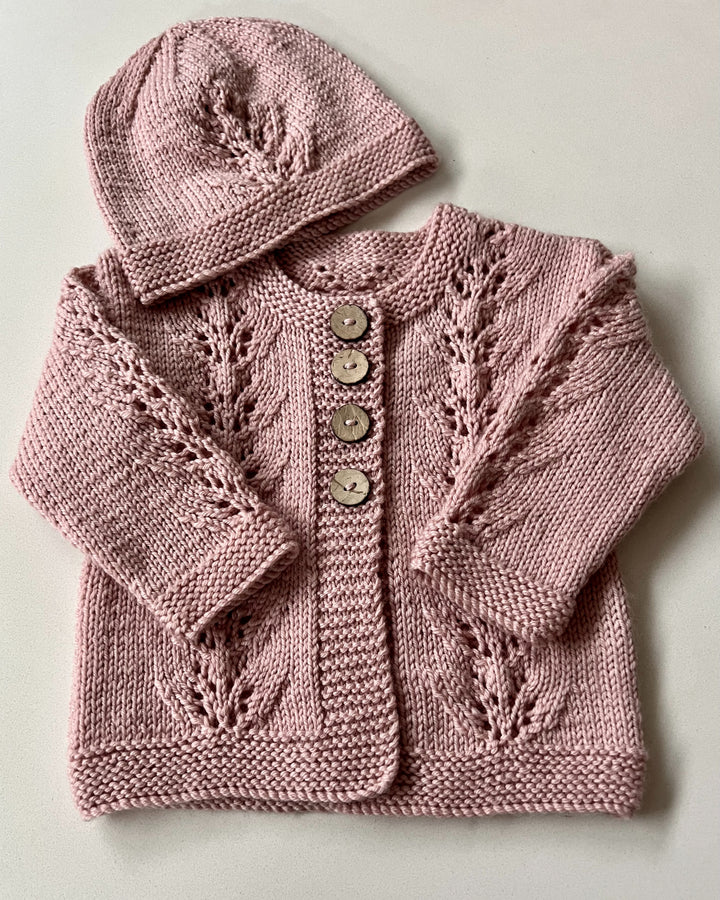 Abby Cardigan & Hat 8ply | The Kiwi Stitch & Knit Co