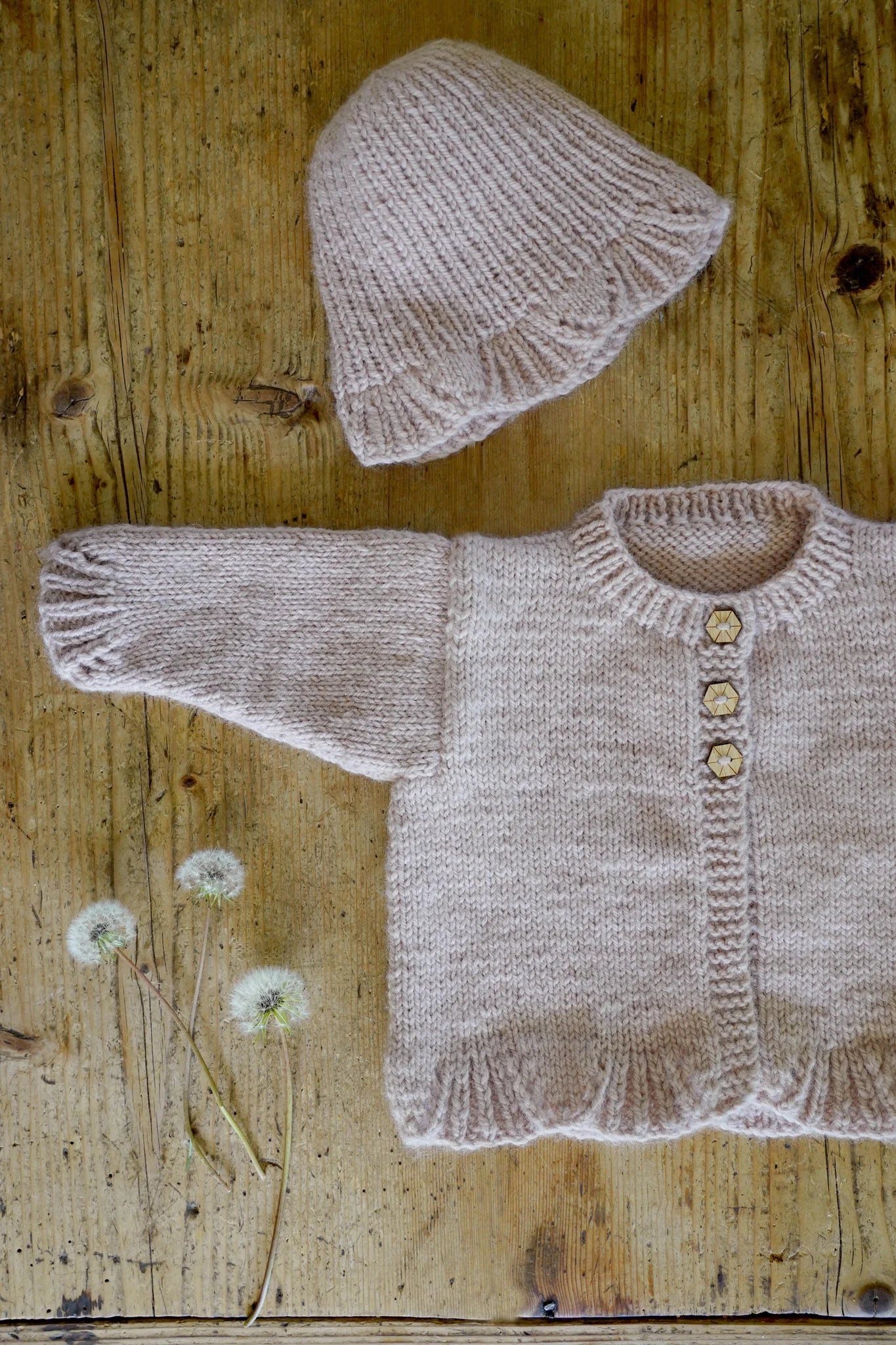 Poppy Cardi & Hat 8ply | Lisa F Design - BC111