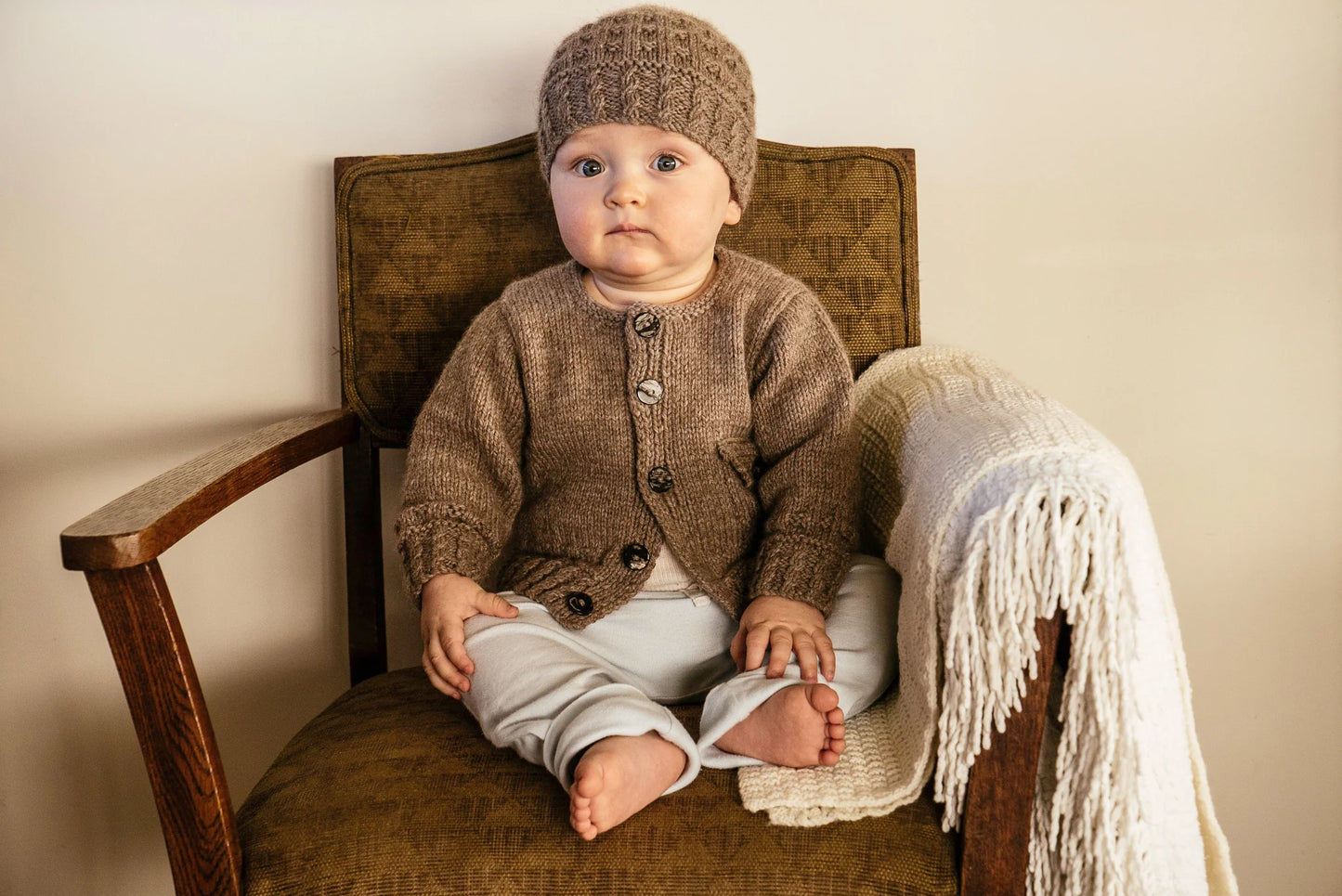 Boston Cardi & Beanie 8ply | Lisa F Design BC62