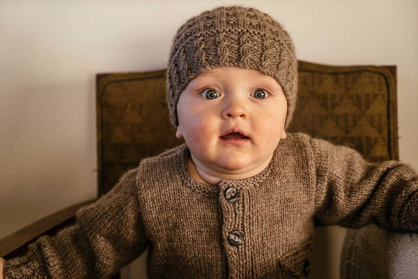 Boston Cardi & Beanie 8ply | Lisa F Design BC62