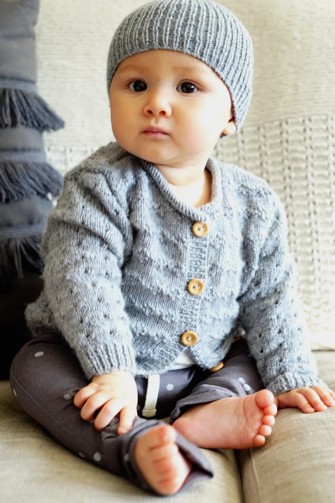 Clementina Cardi & Hat 4ply | Lisa F Design - BC82