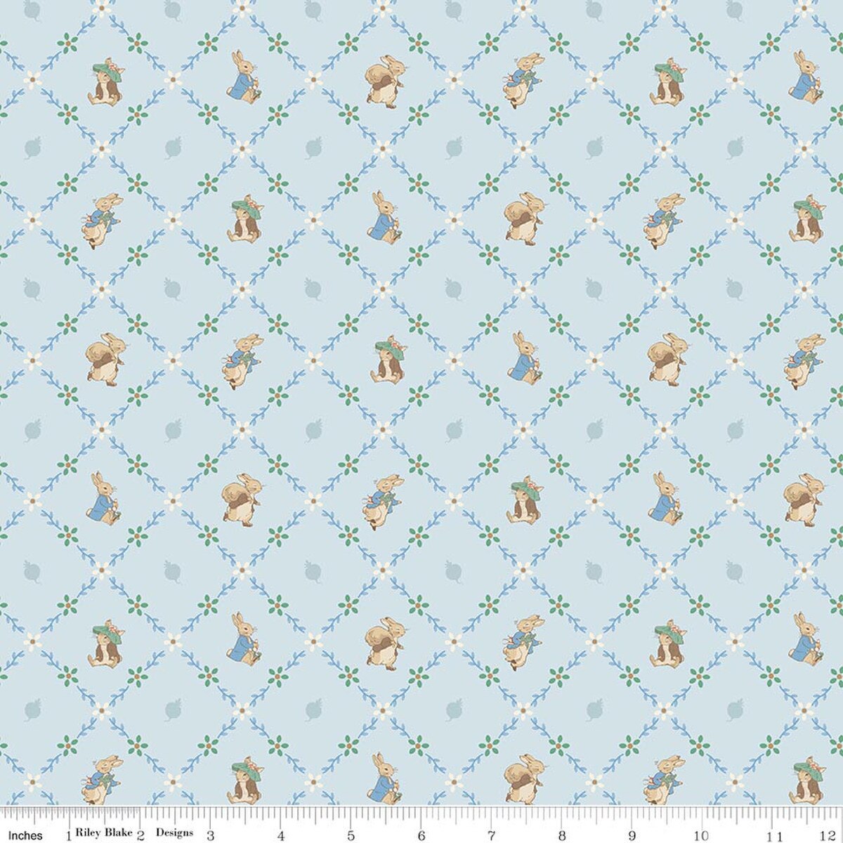 Peter Rabbit & Benjamin Bunny Lattice | Blue 25030 110