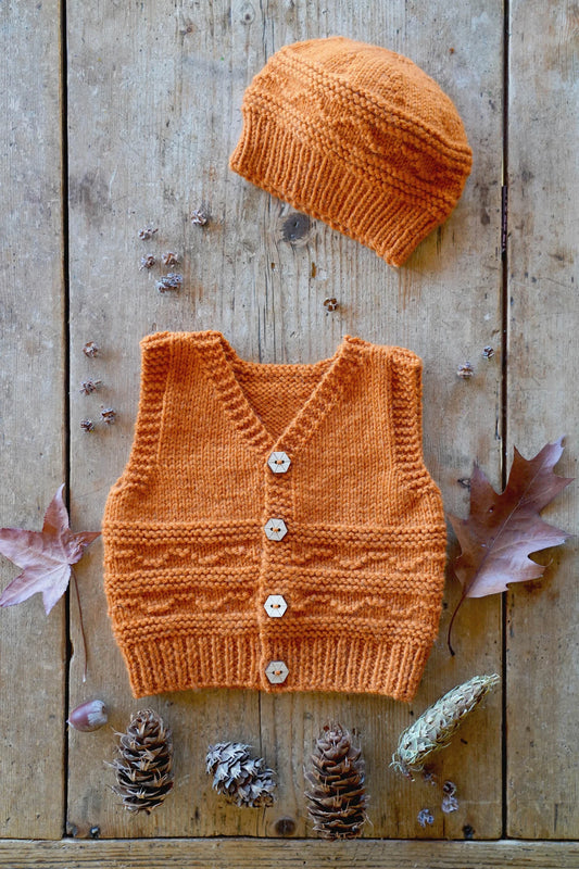 Finlay Vest & Hat 8ply | Lisa F Design BC145