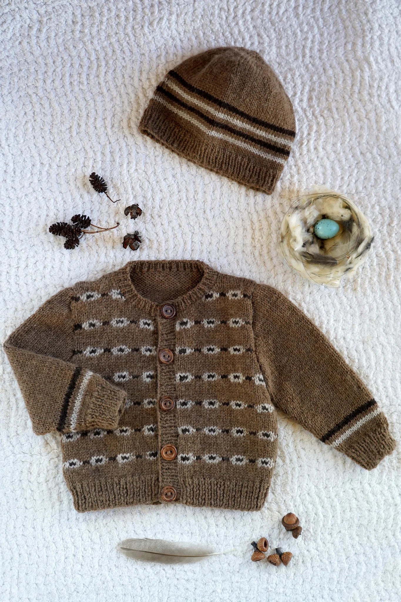 Perry Cardi & Hat 4ply | Lisa F Design BC144