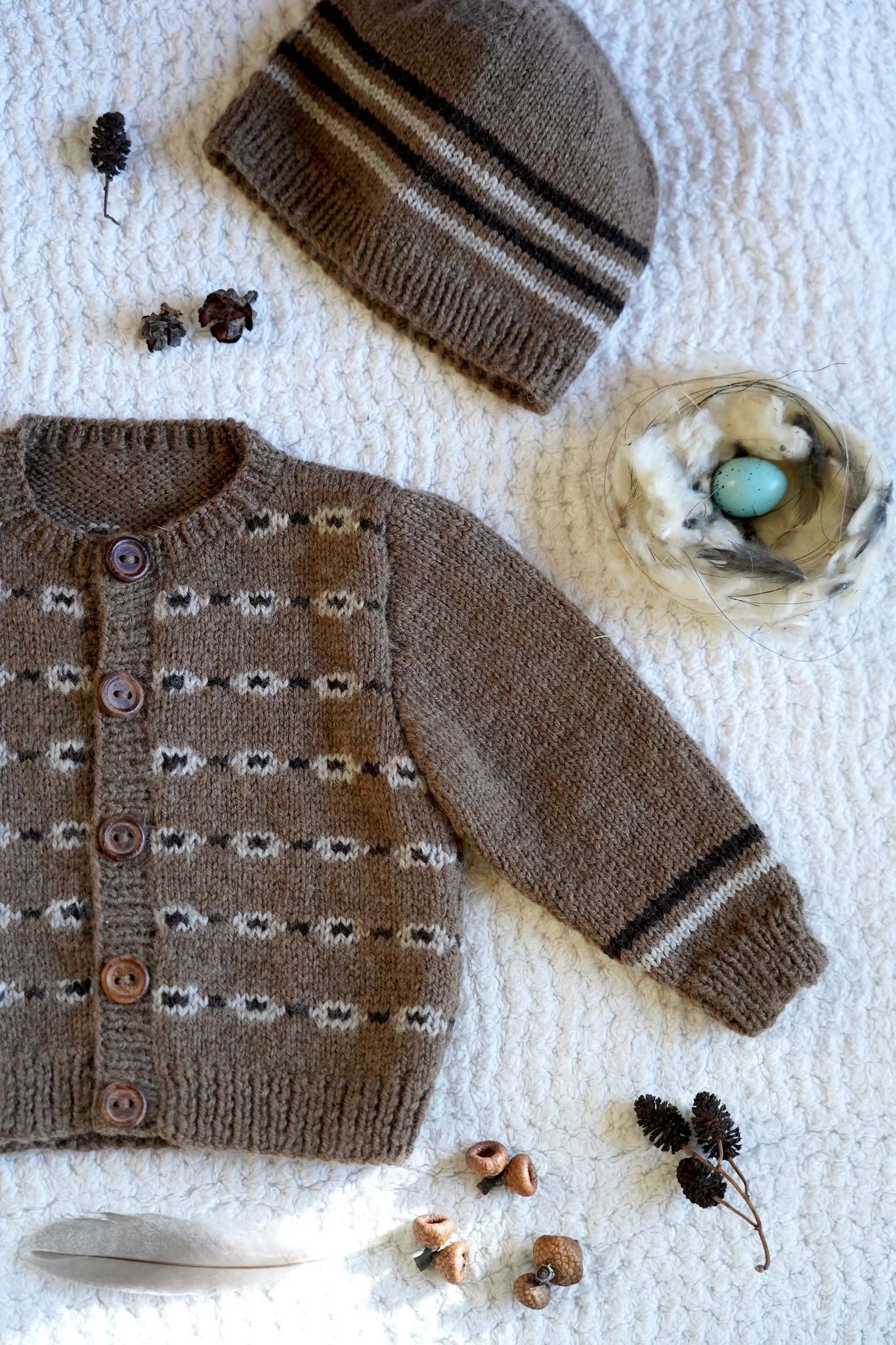 Perry Cardi & Hat 4ply | Lisa F Design BC144