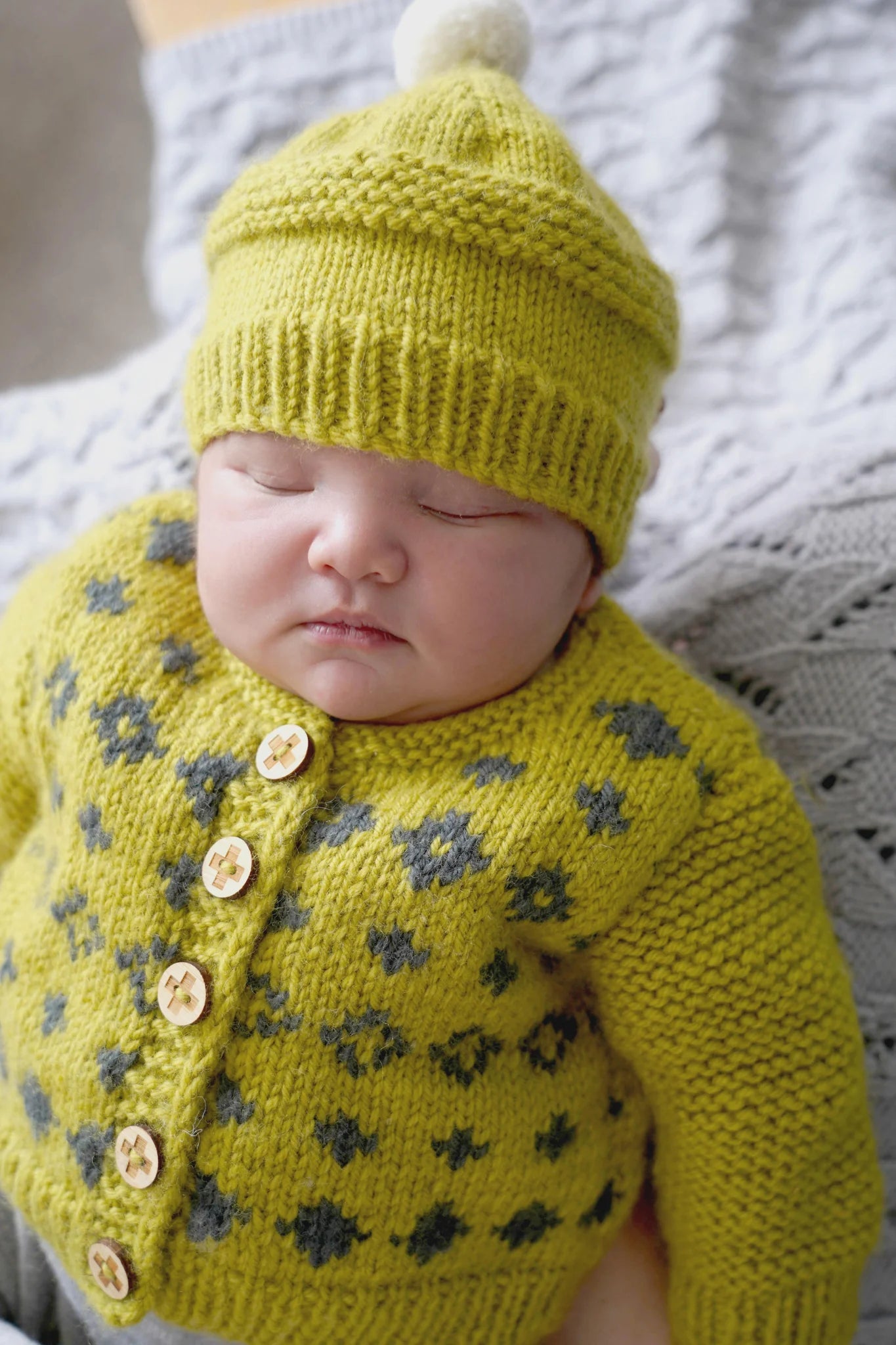 Soren Cardi & Hat 8ply | Lisa F Design BC128