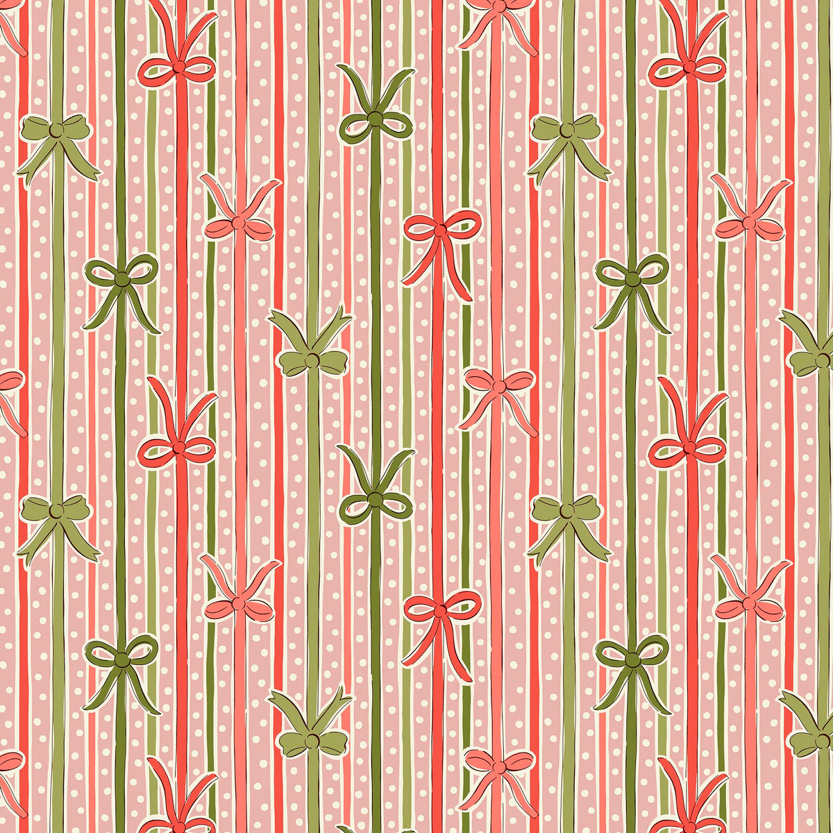 Festive Magic | Ribbon Stripe | Pink LF7521D
