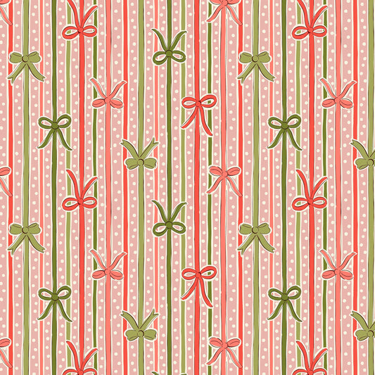 Festive Magic | Ribbon Stripe | Pink LF7521D