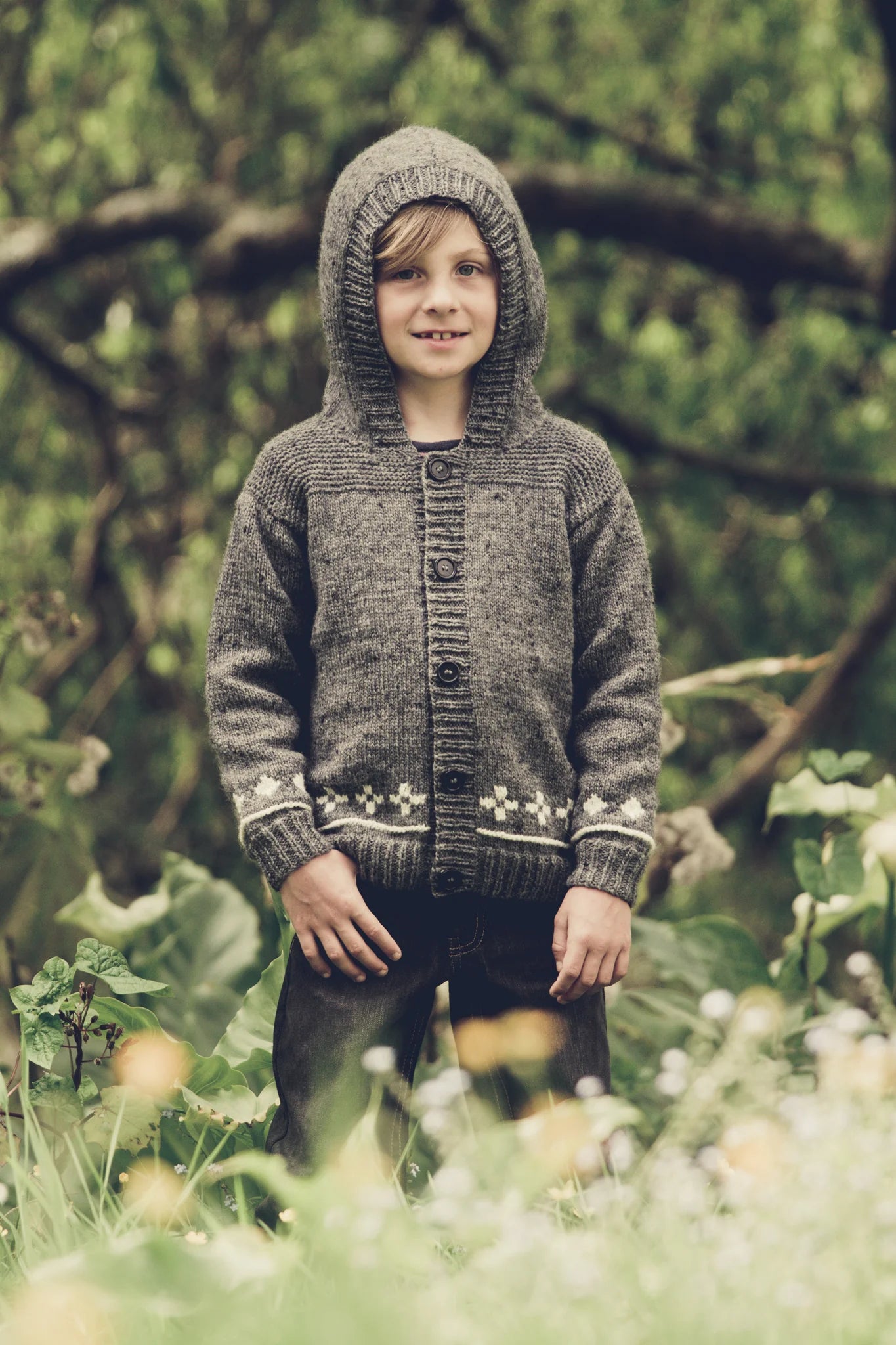 Noughts and Crosses Hoodie 8ply | Lisa F Design - LF11