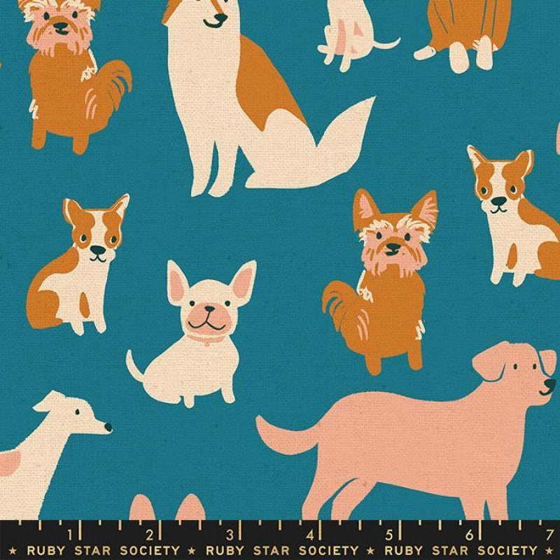 Dog Park | Packed Dogs | Turquoise Linen/Canvas RS2101 21L