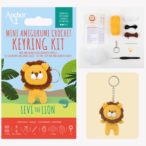 Anchor | Mini Amigurumi Key Ring Kit | Levi the Lion