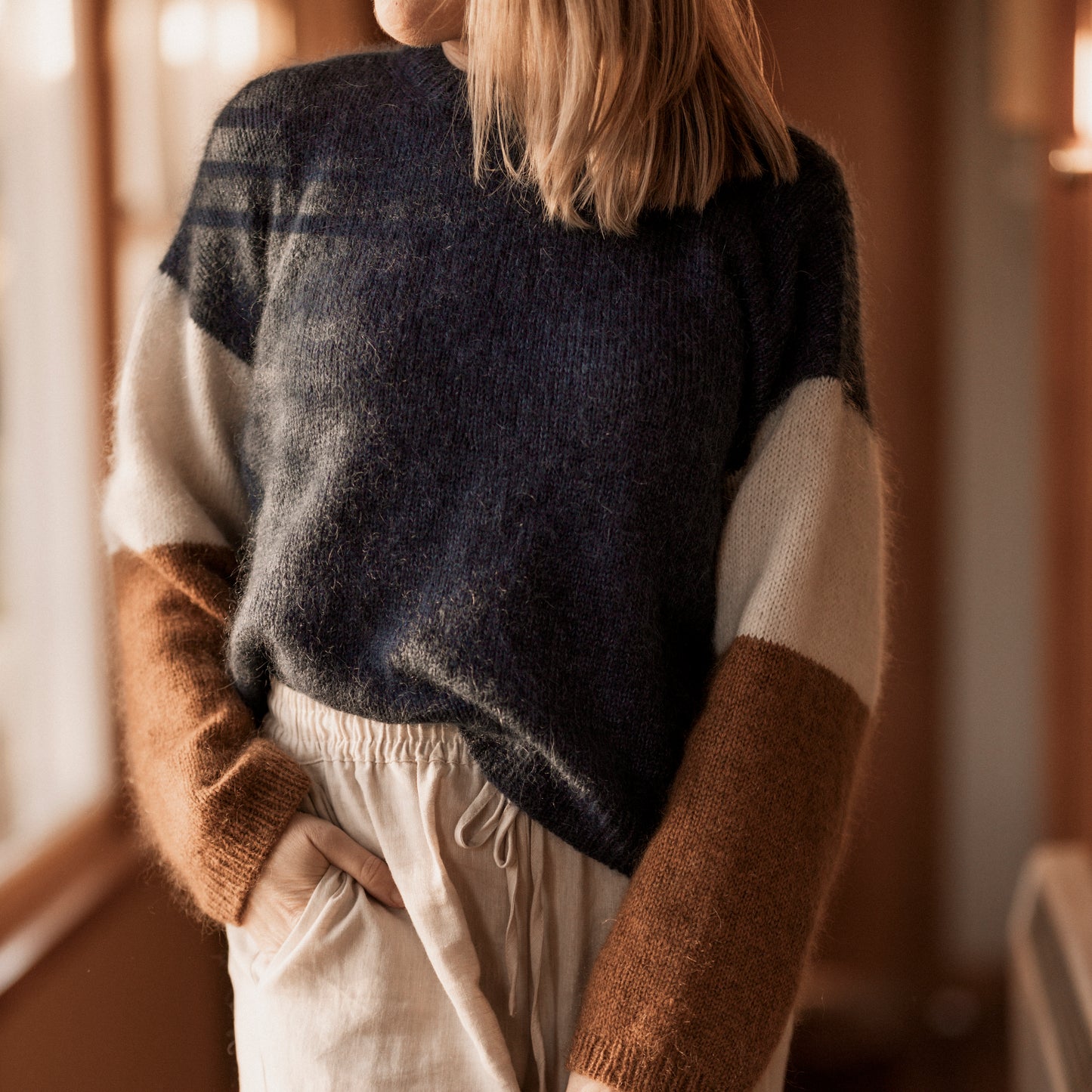 Tri Tone Sweater 8ply | Purl Foundry