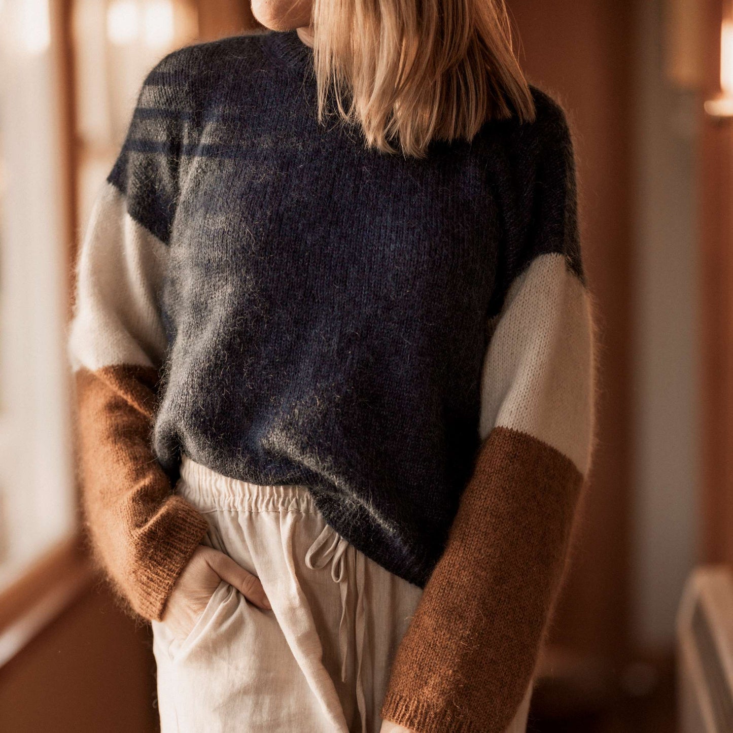 Tri Tone Sweater 8ply | Purl Foundry