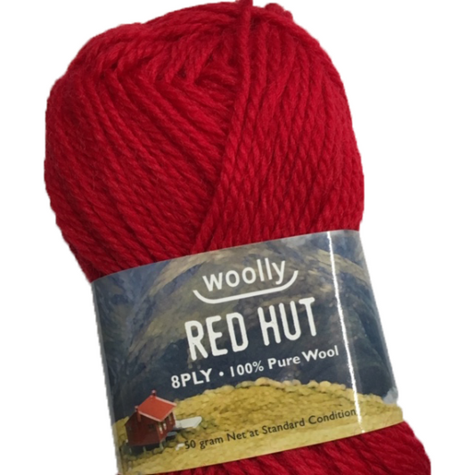 Woolly Red Hut 8ply