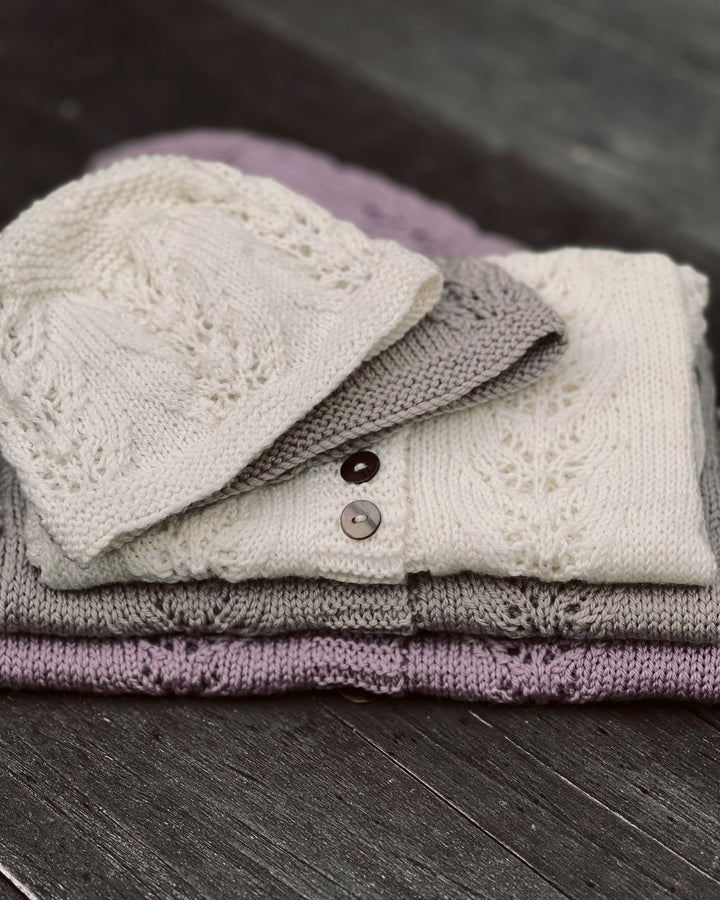 Abby Petite Cardigan & Hat 4ply | The Kiwi Stitch & Knit Co