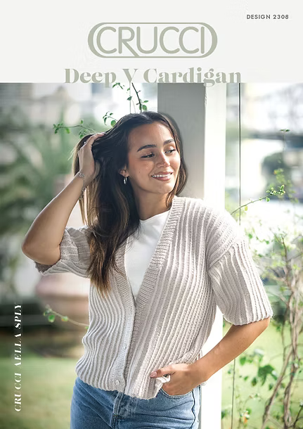 Deep V Cardigan | Crucci 2308