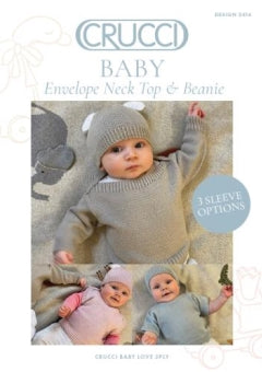 Envelope Neck Top & Beanie 3ply | Crucci 2416