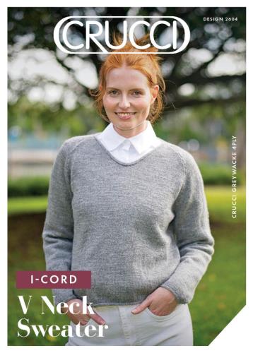 I-Cord V Neck Sweater 4ply | Crucci 2604